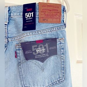 ****LEVI 501 SKINNY JEANS*** BRAND NEW WITH TAGS 28/30 HIGH RISE
